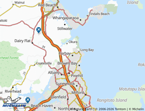 Mapa MICHELIN Torbay - ViaMichelin