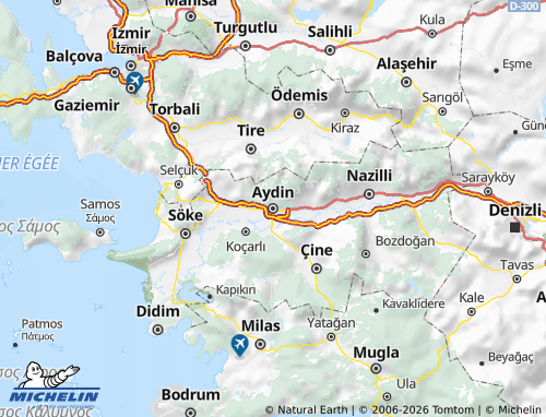 MICHELIN-Landkarte Aydin - ViaMichelin