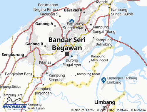 Mapa MICHELIN Kampung Sungai Kebun - ViaMichelin