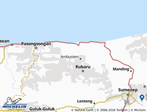 Carte MICHELIN Tambaagung Barat - ViaMichelin