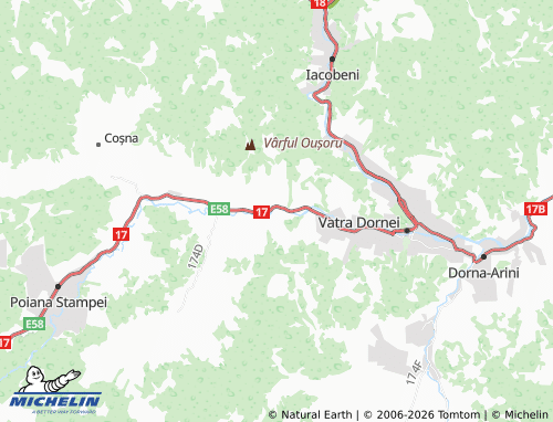 MICHELIN Dorna Candrenilor map - ViaMichelin