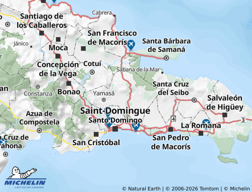 Mapa MICHELIN Monte Plata - ViaMichelin