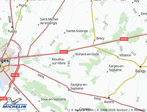 Carte MICHELIN Nohant-en-Goût - ViaMichelin