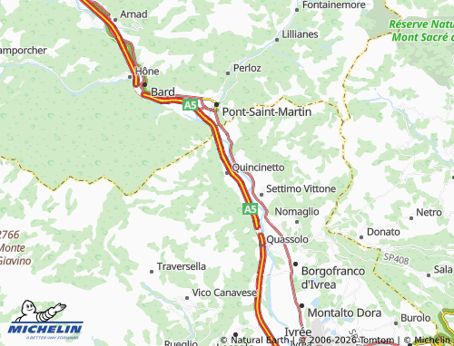 Mapa MICHELIN Quincinetto - ViaMichelin