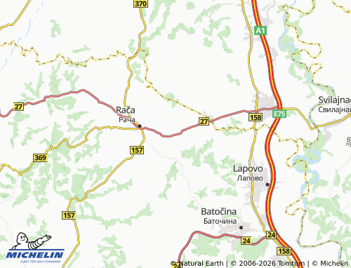 Mapa MICHELIN Donja Rača - ViaMichelin