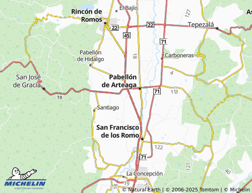 MICHELIN-Landkarte San Luis de Letras - ViaMichelin