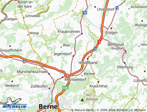 Mappa MICHELIN Jegenstorf - ViaMichelin