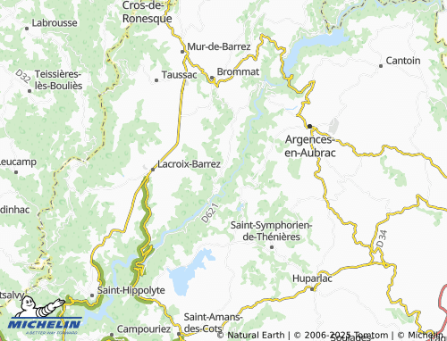 MICHELIN Rueyres map - ViaMichelin