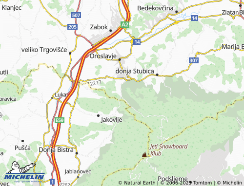 MICHELIN Strmec Stubički map - ViaMichelin