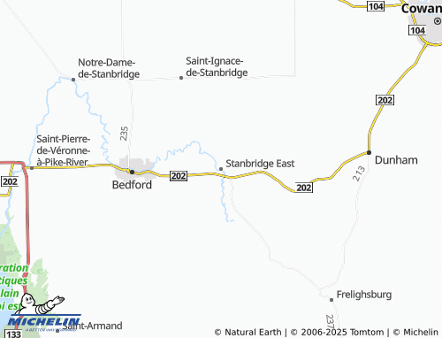 MICHELIN Stanbridge East map - ViaMichelin