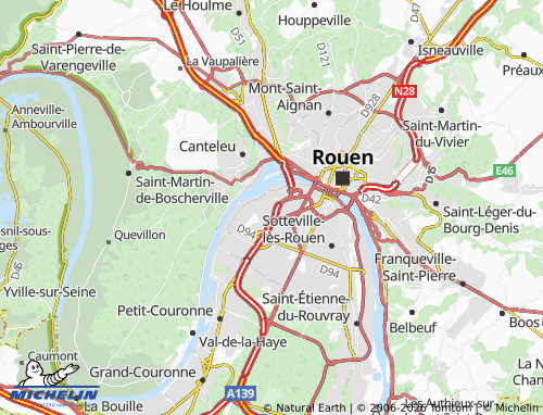 Mapa MICHELIN Le Petit-Quevilly - ViaMichelin