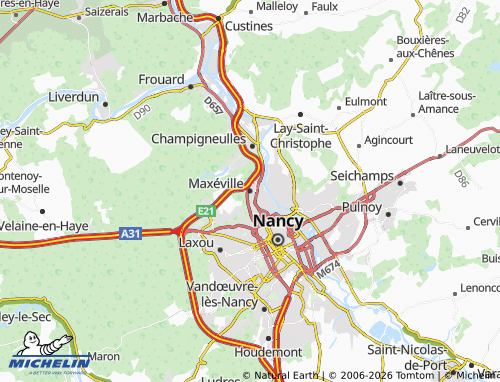 MICHELIN Maxéville map - ViaMichelin