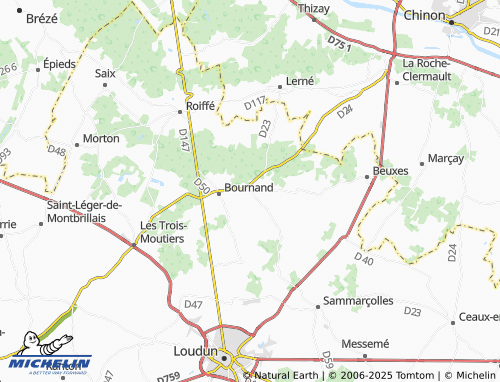 MICHELIN Vézières map - ViaMichelin