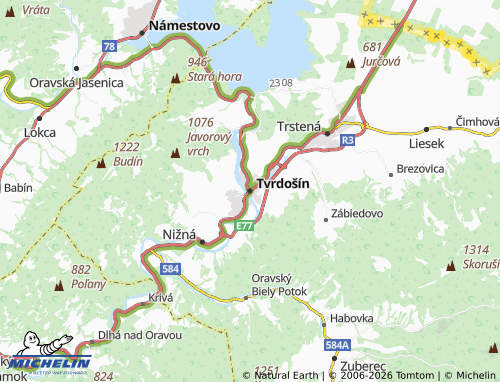 MICHELIN Tvrdošín map - ViaMichelin