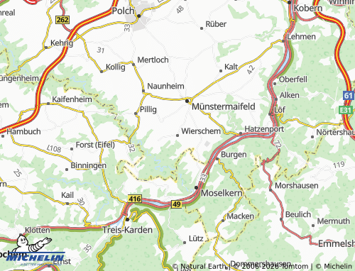 MICHELIN Wierschem map - ViaMichelin