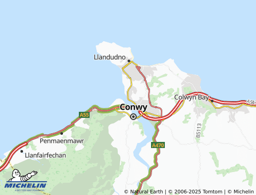 MICHELIN Deganwy map - ViaMichelin