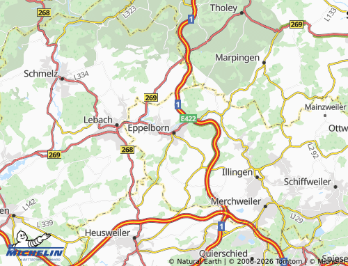 Mapa MICHELIN Eppelborn - ViaMichelin