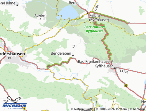 MICHELIN Bendeleben map - ViaMichelin