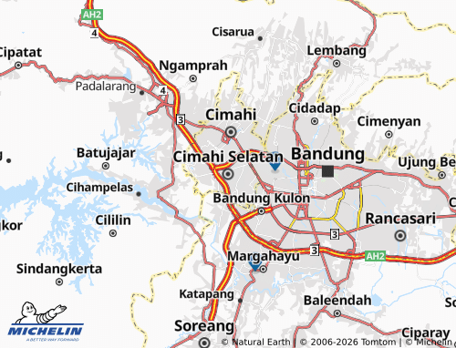 Carte MICHELIN Cimahi Selatan - ViaMichelin
