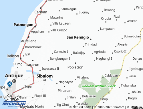 MICHELIN Baladjay map - ViaMichelin