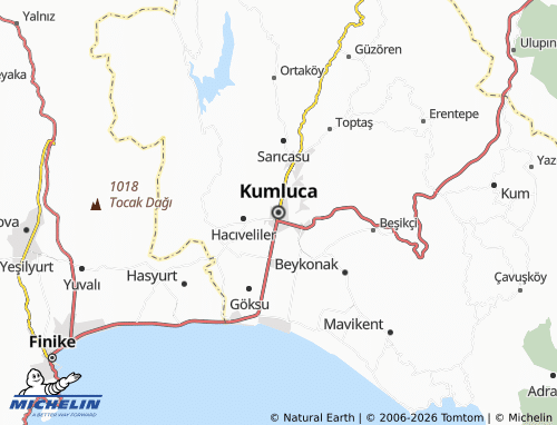 MICHELIN Kumluca map - ViaMichelin