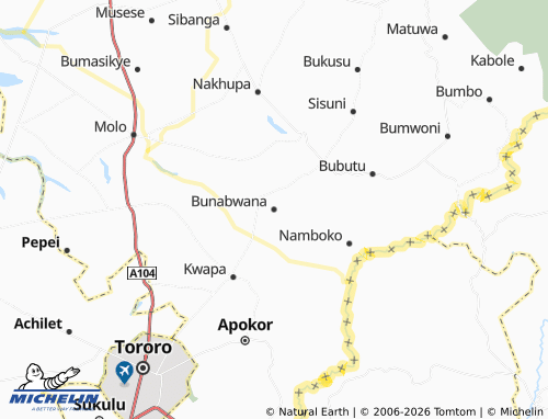 MICHELIN Bunabwana map - ViaMichelin