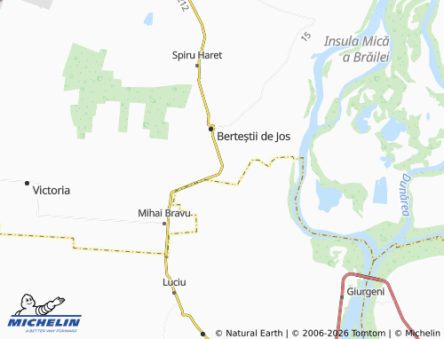 Mappa MICHELIN Berteștii De Sus - ViaMichelin