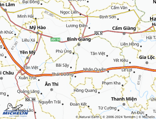 MICHELIN Thúc Kháng map - ViaMichelin