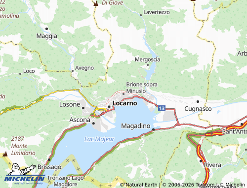 MICHELIN Brione sopra Minusio map - ViaMichelin