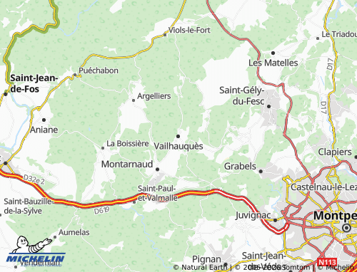 MICHELIN Vailhauquès map - ViaMichelin
