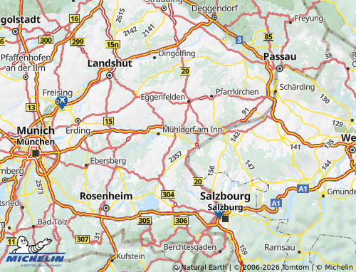 MICHELIN Altötting map - ViaMichelin