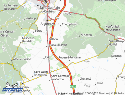 MICHELIN-Landkarte Bourg-le-Roi - ViaMichelin