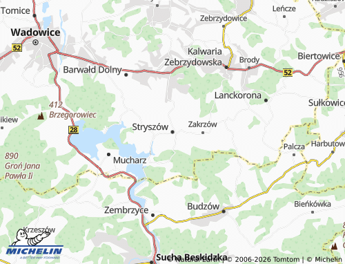 MICHELIN Stryszów map - ViaMichelin