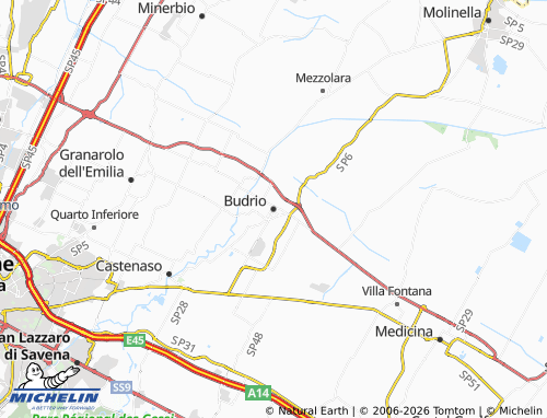Mappa MICHELIN Budrio - ViaMichelin