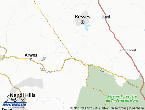MICHELIN Lessos map - ViaMichelin