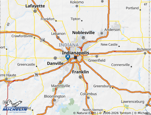 Carte MICHELIN Indiana - ViaMichelin
