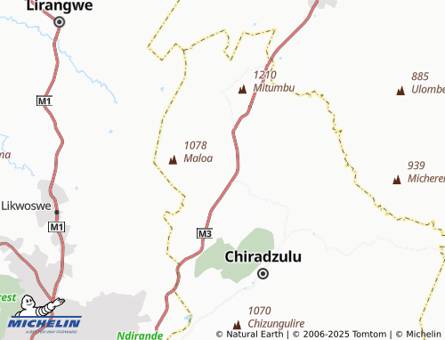 MICHELIN Kachingwe map - ViaMichelin