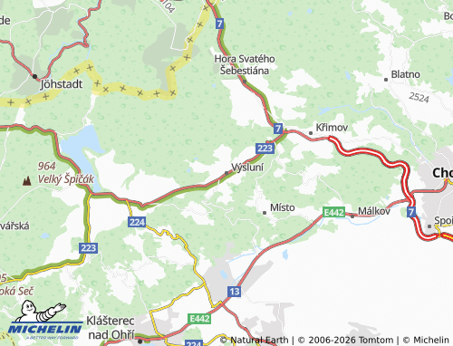 Mappa MICHELIN Výsluní - ViaMichelin