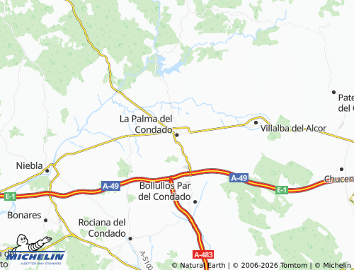 MICHELIN La Palma del Condado map - ViaMichelin