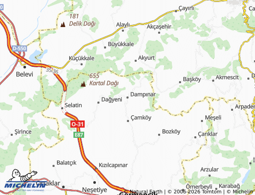 MICHELIN Dampınar map - ViaMichelin