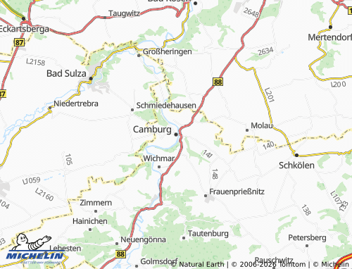 Mapa MICHELIN Camburg - ViaMichelin