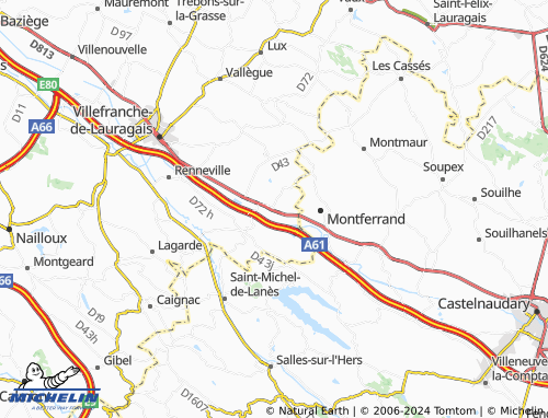 Carte MICHELIN Avignonet-Lauragais - ViaMichelin