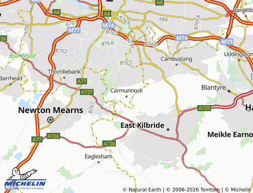 Carte MICHELIN Carmunnock - ViaMichelin