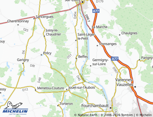 MICHELIN-Landkarte Beffes - ViaMichelin