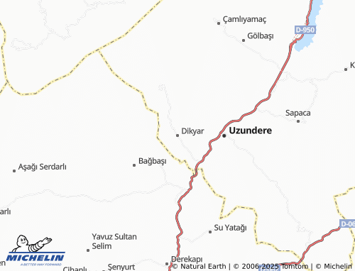 Mappa MICHELIN Dikyar - ViaMichelin