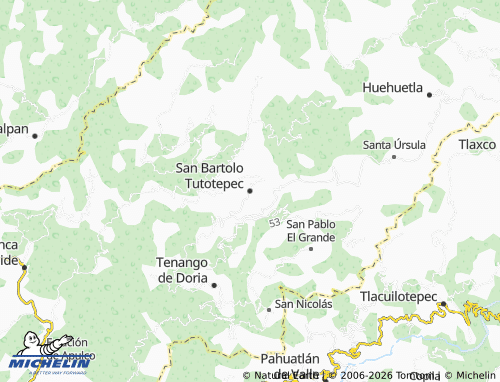 MICHELIN San Bartolo Tutotepec map - ViaMichelin