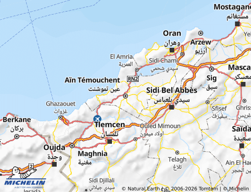 Kaart MICHELIN Ayn Teemoushant - ViaMichelin