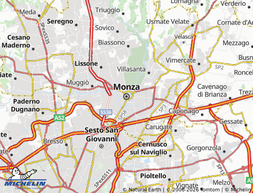 Carte MICHELIN Monza - ViaMichelin