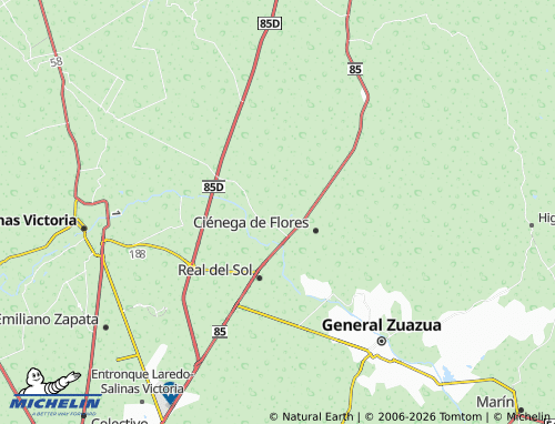 Mappa MICHELIN Ejidal Emiliano Zapata - ViaMichelin