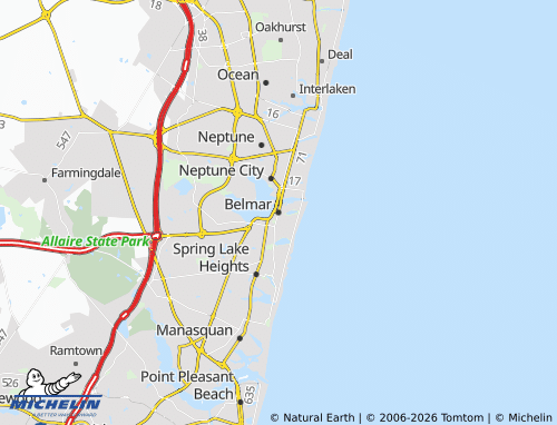 Mappa MICHELIN Belmar - ViaMichelin